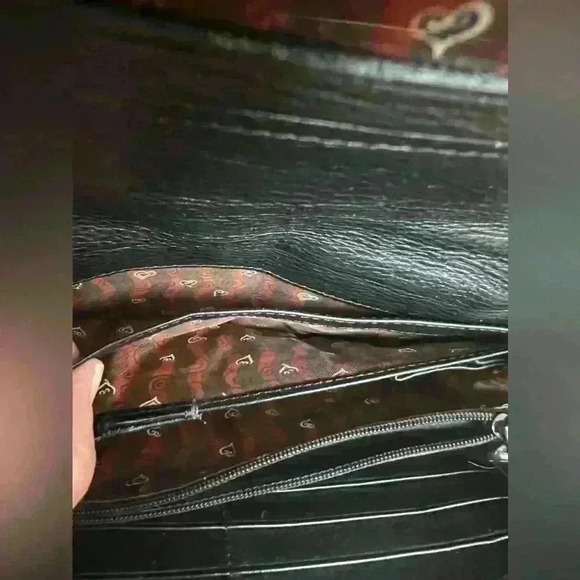 Vintage Brighton Croco Embossed Wallet Organizer Large Brighton Clutch Purse - Picture 10 of 15